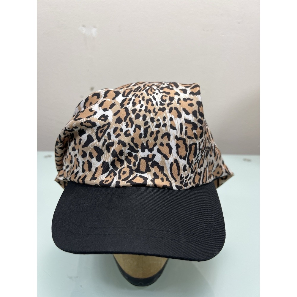 Leopard Print Satin Head Scarf Cap Hair Wrap Chemo Sleep Hat